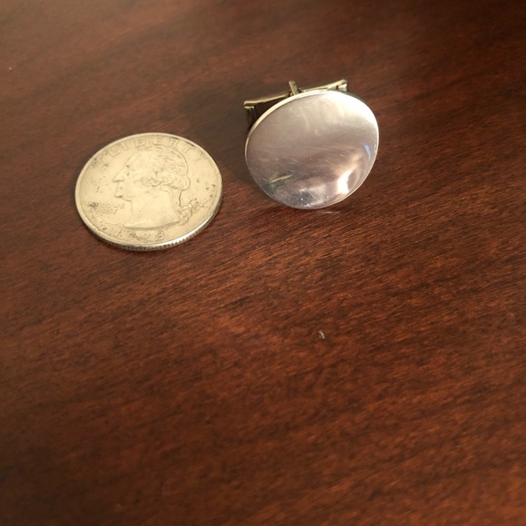 Sterling Silver Concave Cufflinks - Picture 6 of 9